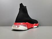 Balenciaga Speed Clear Sole Black Red 607544W05GH1038 - 4