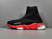 Balenciaga Speed Clear Sole Black Red 607544W05GH1038 - 5