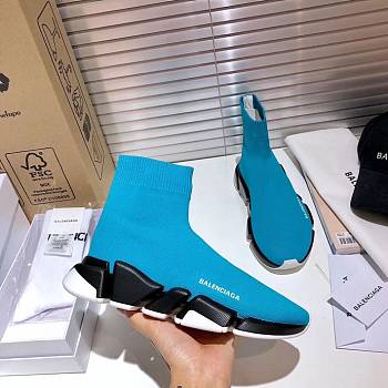  Balenciaga Speed Trainer Blue Black