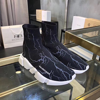 Balenciaga Speed Thunder Black White