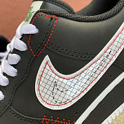 Nike Air Force 1 Low Schematic Black White Bright Crimson CU6646-001 - 3