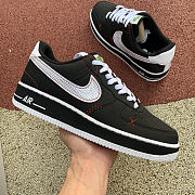 Nike Air Force 1 Low Schematic Black White Bright Crimson CU6646-001 - 4