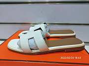 Hermes  Slippers White - 3