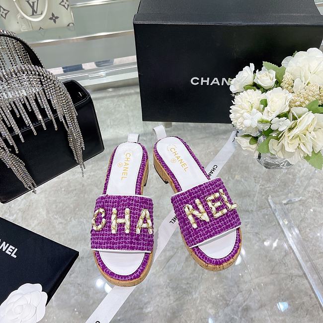 Chanel Lady Sandals Purple - 1