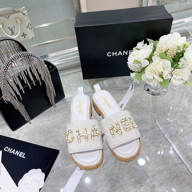 Chanel Lady Sandals White - 1