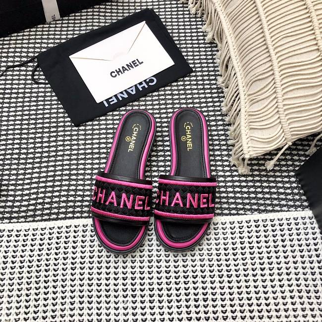 Chanel Lady Sandals Black Pink - 1