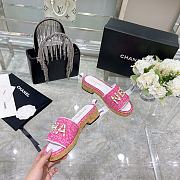 Chanel Lady Sandals Dark Pink  - 5