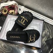 Chanel Lady Sandals Logo Black  - 2