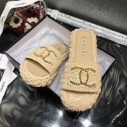 Chanel Lady Sandals Logo Beige - 6