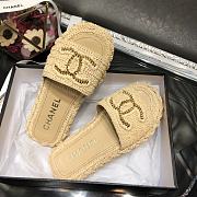 Chanel Lady Sandals Logo Beige - 5