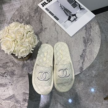 Chanel Lady Sandals Logo White