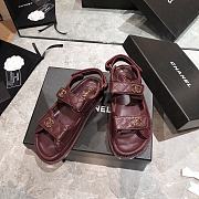 Chanel Lady Sandal Logo Dark Red - 3