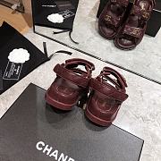 Chanel Lady Sandal Logo Dark Red - 5