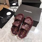 Chanel Lady Sandal Logo Dark Red - 6