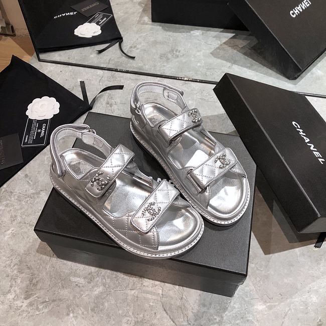 Chanel Lady Sandal Logo Silver - 1