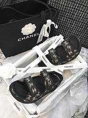 Chanel Sandal Logo Black - 5