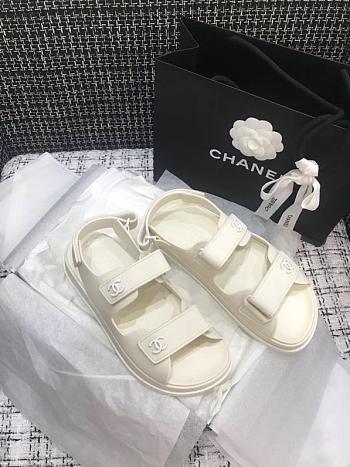 Chanel Sandal Logo White