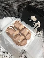 Chanel Sandal Logo Beige - 1