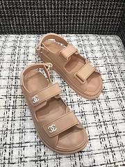 Chanel Sandal Logo Beige - 4