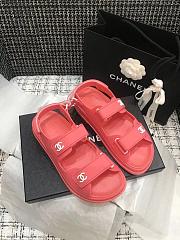 Chanel Sandal Logo Red - 1