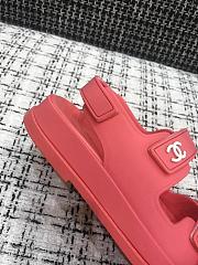 Chanel Sandal Logo Red - 3