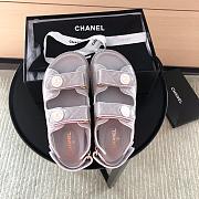 Chanel Sandal Logo Grey - 5