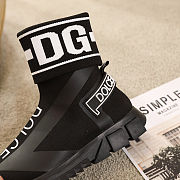 D&G Sneaker Sock High Top Black  - 6