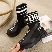 D&G Sneaker Sock High Top Black  - 4