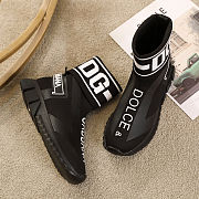 D&G Sneaker Sock High Top Black  - 2