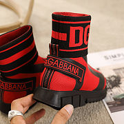 D&G Sneaker Sock High Top Red - 4