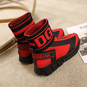 D&G Sneaker Sock High Top Red - 2