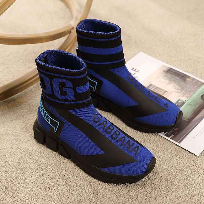 D&G Sneaker Sock High Top Blue - 1