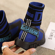 D&G Sneaker Sock High Top Blue - 5