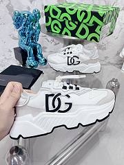 D&G Mixed-material Daymaster  Sneaker Logo All White - 4