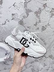 D&G Mixed-material Daymaster  Sneaker Logo All White - 6