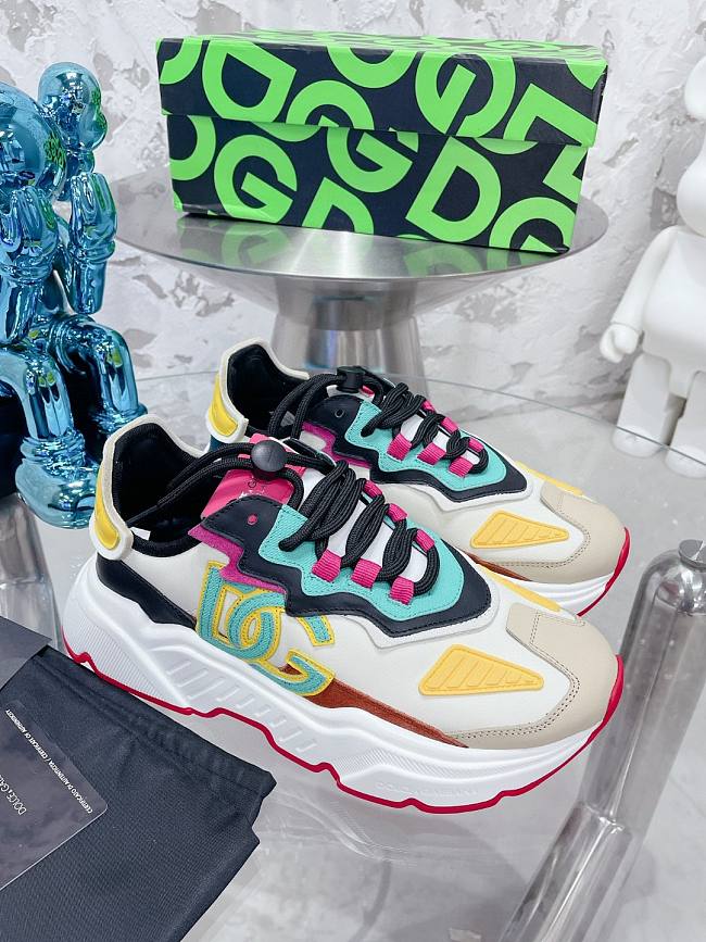 D&G Mixed-material Daymaster  Sneaker Logo Multi Colour - 1