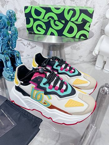 D&G Mixed-material Daymaster  Sneaker Logo Multi Colour