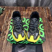 D&G Mixed-material Daymaster  Sneaker Logo Black Yellow - 2