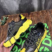 D&G Mixed-material Daymaster  Sneaker Logo Black Yellow - 3