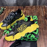 D&G Mixed-material Daymaster  Sneaker Logo Black Yellow - 5