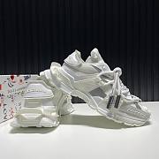 D&D Mixed-material Space Sneakers White - 4