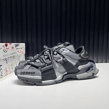 D&D Mixed-material Space Sneakers Silver