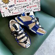 D&D Mixed-material Space Sneakers White Blue - 5