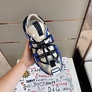 D&D Mixed-material Space Sneakers White Blue - 2