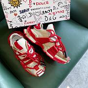 D&D Mixed-material Space Sneakers Red White  - 5