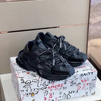 D&D Mixed-material Space Sneakers Black 