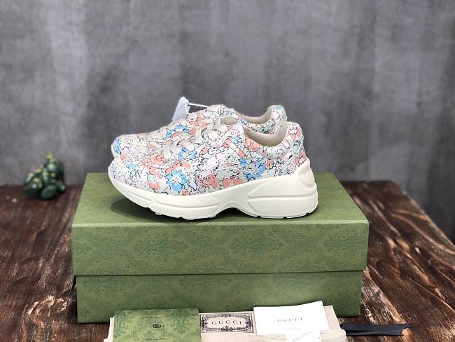 Gucci Women's 100 Rhyton Sneaker Flower - 1