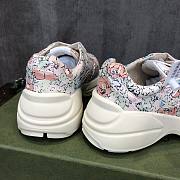 Gucci Women's 100 Rhyton Sneaker Flower - 4