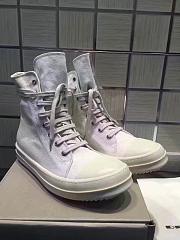 Rick Owens High Zip Shoes White - 1