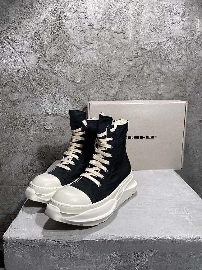 Rick Owens Abstract High Top Black Milk - 1